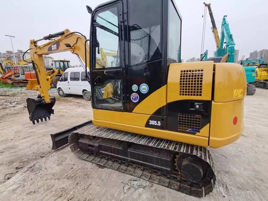 Excavatrice utilisée CAT 305.5 306 avec une capacité de seau de 0,31 m3 et un poids de machine de 6000 kg