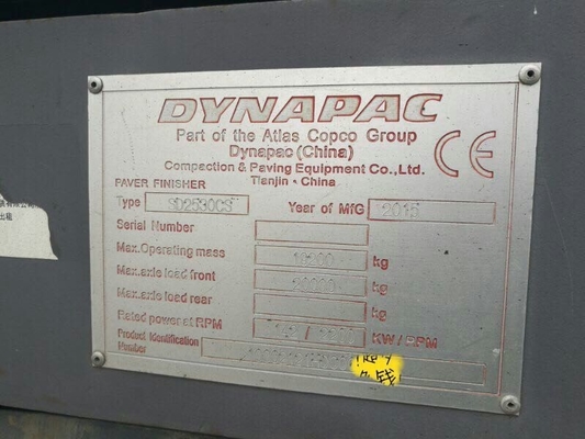 18000 kg Paveuse d'asphalte utilisée Dynapac SD3030 SD2503 SD2530 Modèle XCM RP952 RP953 Paveuse